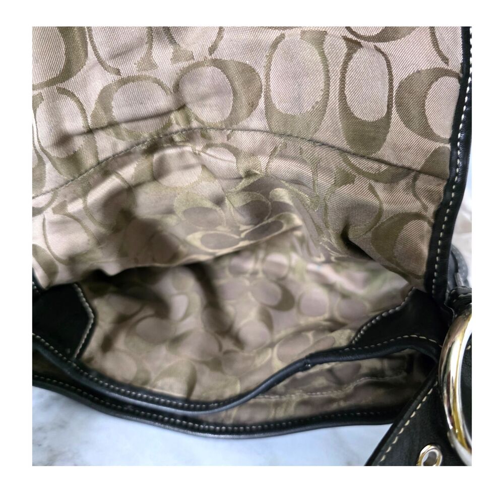 Vintage Coach Soho 9247 Black Leather Y2K Shoulder Bag Cool Girl Downtown - Picture 11 of 15
